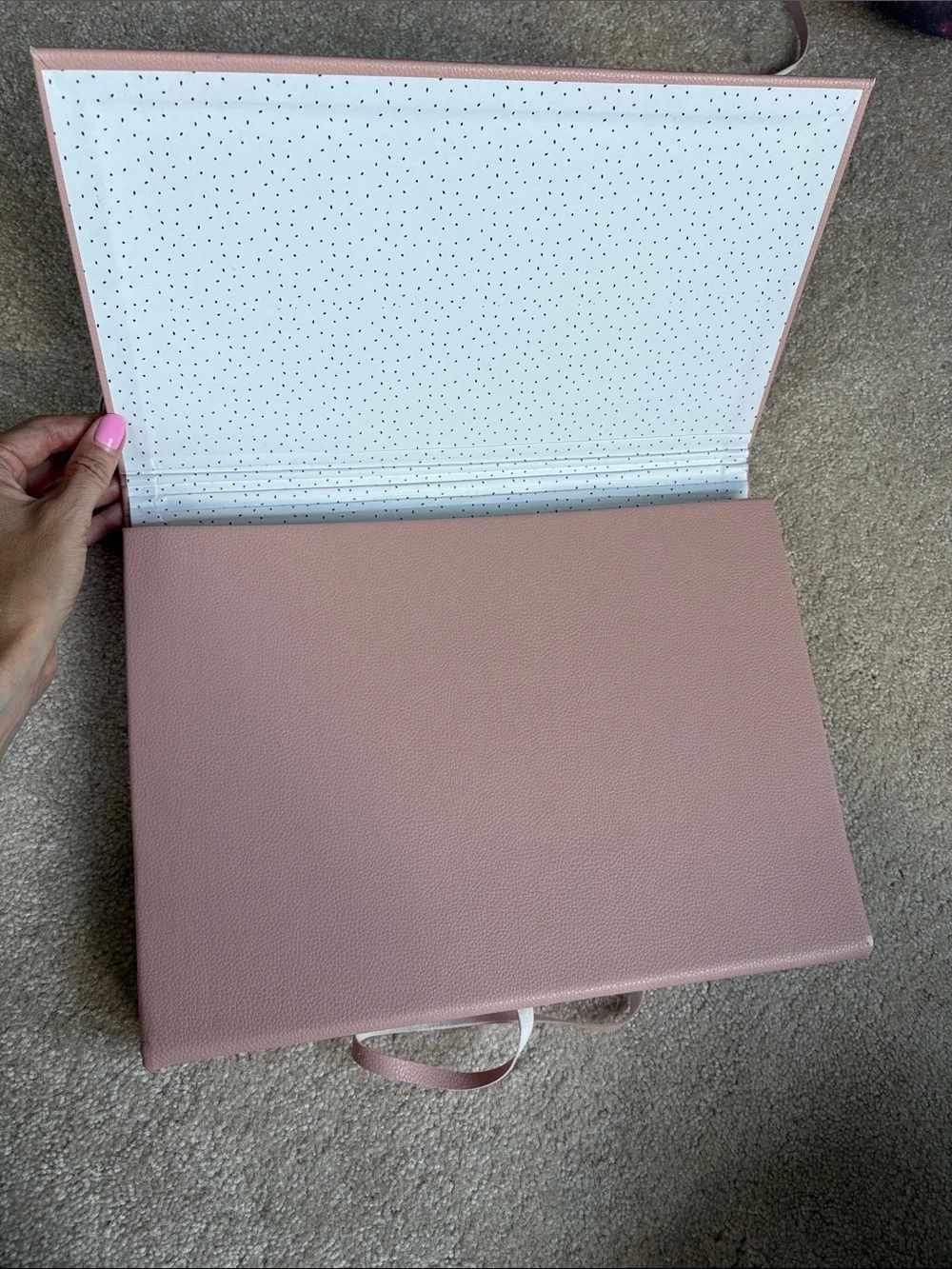 Blush Pink Tie-Closure Accordion Folder
